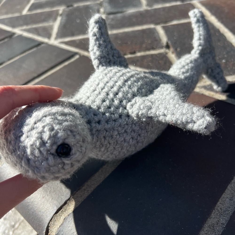 Hand Crocheted Anchor the Hammerhead Shark Stuffed Animal! - Picture 9 of 10